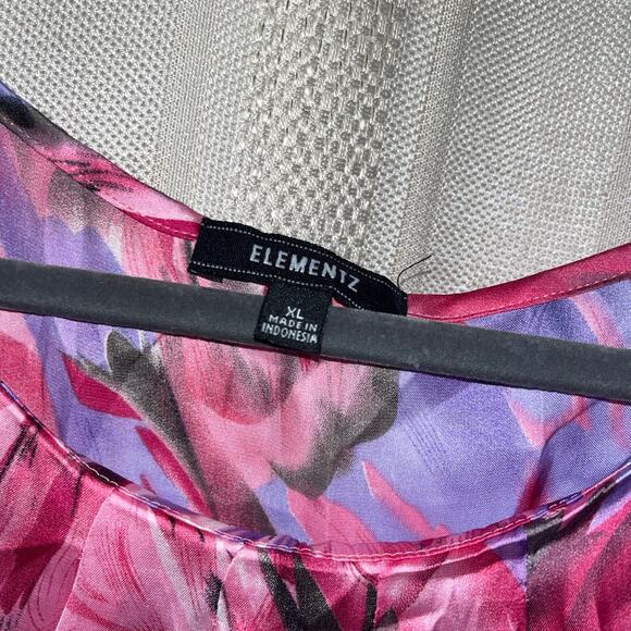 Womens Elementz Pink/Purple Sleeveless Blouse NWT Size XL - Picture 2 of 4